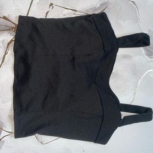 See through ribbon on back crop top